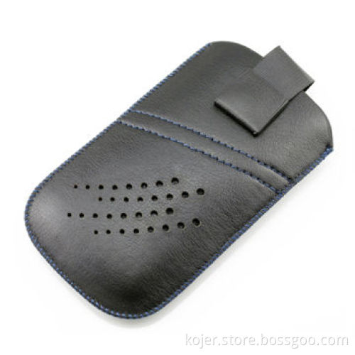 Leather Case for Apple's iPhone 4 and Mobile Phones, with Retractable Pull-tab and Magnetic Button
